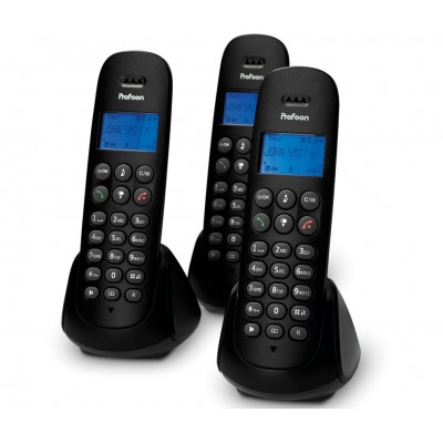 PROFOON PDX-300 TRIPLE Conjunto trío de teléfonos inalámbricos DECT-GAP