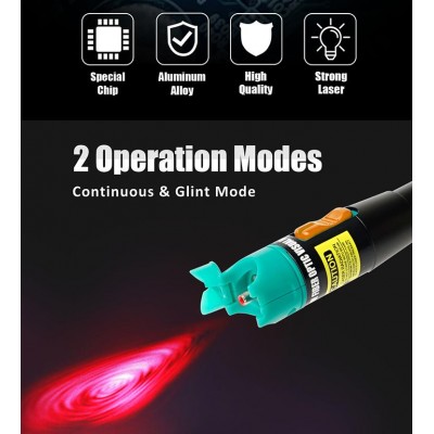 MT7510 Visualizador de fallos en conductores de fibra óptica 10mW, 8-10km