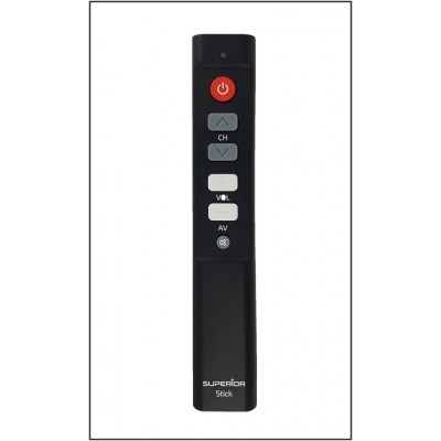 MAN2050N Mando universal de televisión sencillo programable botón a botón slim NEGRO