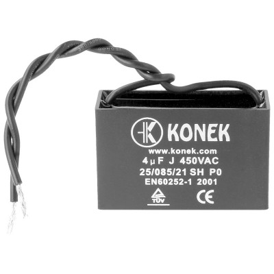 KONEK Condensador de arranque de motor con cables de 4MF 4MFJ450VAC