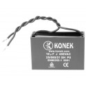 KONEK Condensador de arranque de motor con cables de 10MF - 10MFJ450VAC
