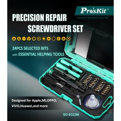 SD-9322M Kit herramientas para reparación de teléfonos y consolas de Proskit