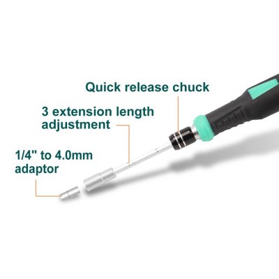 SD-9857M Destornillador con 24 puntas estándar y 30 de precisión de Proskit