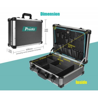 TC-756 Maleta de aluminio y fibra de carbono para herramientas de Proskit