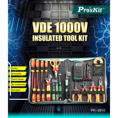 PK-2810B Estuche de herramientas de electricista 1000V de Proskit