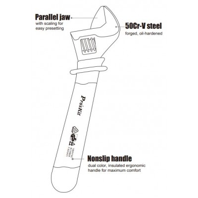 HW-V610 Llave inglesa aislada 1000V- IEC 609000/250mm de Proskit