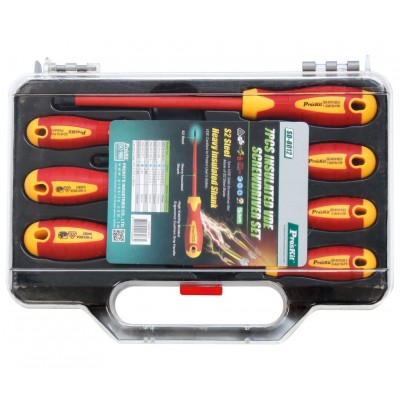 SD-8011 Juego de destornilladores profesionales para electricistas DIN 1000V de Proskit