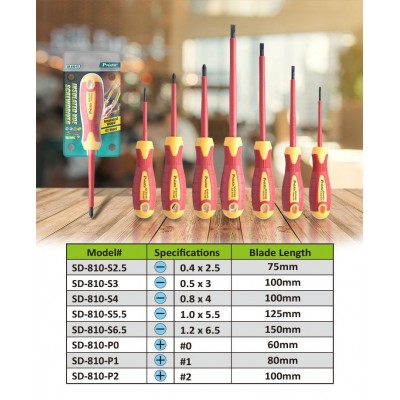 SD-800-Z0 Destornillador profesional para electricista DIN 1000V - IEC 609000 de Proskit