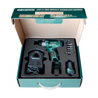 PT-1207F Destornillador con brocas hexagonales a batería 12V Litio de Proskit