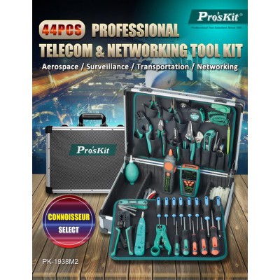 PK-1938M2 Maleta para instalación de redes, comunicaciones y CCTV de Proskit