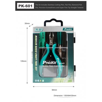 PK-601 Estuche de herramientas de modelismo para principiantes de Proskit