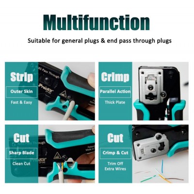 CP-342 Mini Crimpradora compacta para conectores modulares de Proskit