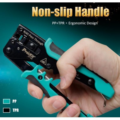 CP-342 Mini Crimpradora compacta para conectores modulares de Proskit