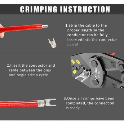 CP-353 Crimpadora Profesional de terminales no aislados hasta 25mm² de Proskit