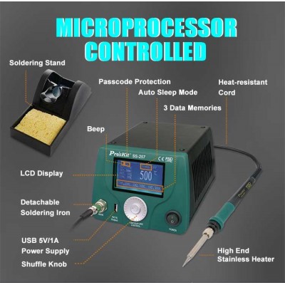 SS-257B Estación de desoldadura digital de grado industrial de Proskit