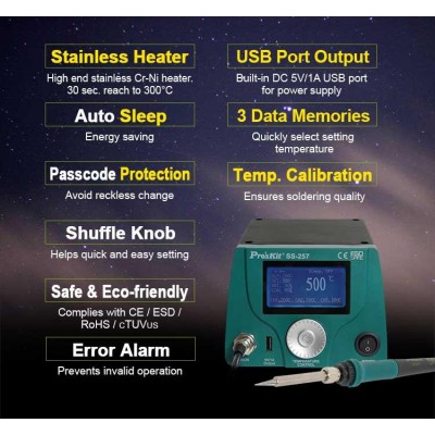 SS-257B Estación de desoldadura digital de grado industrial de Proskit