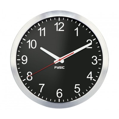 FK105 Reloj clásico cuarzo de pared con agujas extra grandes de Fysic