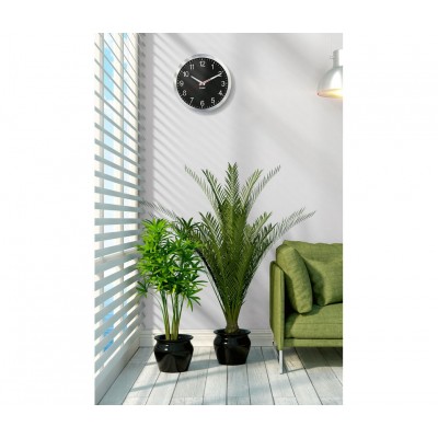 FK105 Reloj clásico cuarzo de pared con agujas extra grandes de Fysic