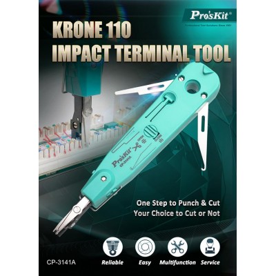 CP-3141A Util para conexionado por impacto KRONE de Proskit