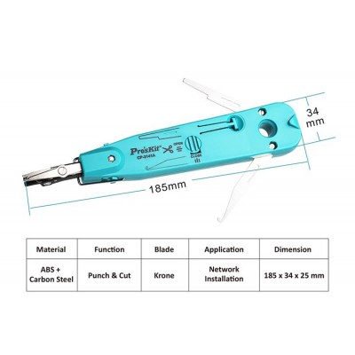 CP-3141A Util para conexionado por impacto KRONE de Proskit