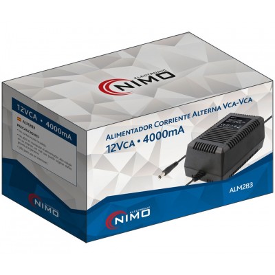 Alimentador corriente alterna 12Vca/4000mA 220Vca - ALM283