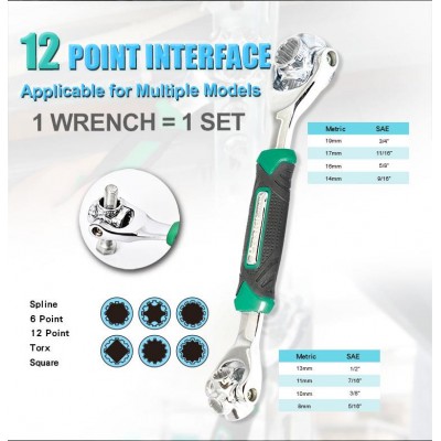 HW-318 Llave de tubo hexagonal y cuadrada 48 métricas en 1 de Proskit