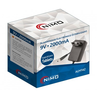 Alimentador Electrónico 9Vcc/2.0A Especial para Tablet Jack hueco 3.0x1.1x12mm - ALM142