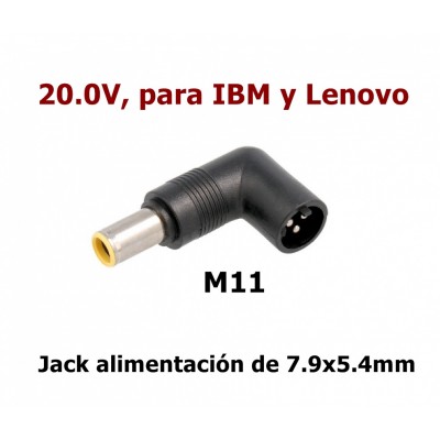 M11 Jack DC tips automático 20.0V para ALM291, ALM292, ALM293...