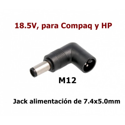 M12 Jack DC tips automático 18.5V para Alimentadores ALM291, ALM292, ALM293...