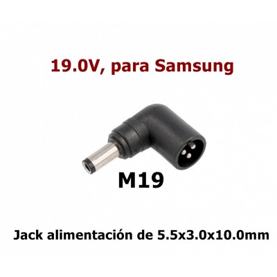 M19 Jack DC tips automático 19.0V para ALM291, ALM292, ALM293...