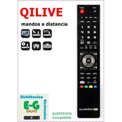 QILIVE Mando a Distancia sustituto del original