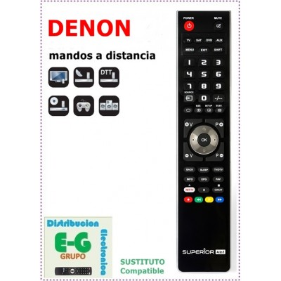 DENON Mando a Distancia sustituto del original