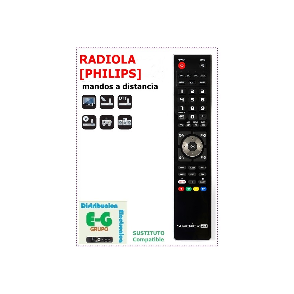 RADIOLA [PHILIPS] Mando a Distancia sustituto del original