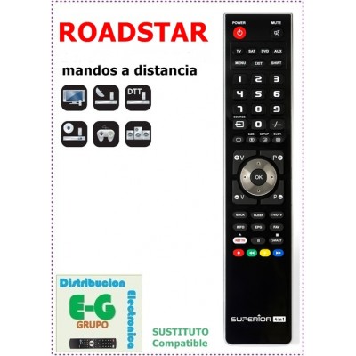 ROADSTAR Mando a Distancia sustituto del original