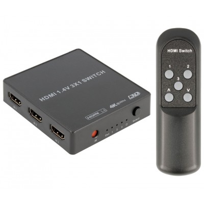 ACTVH003 Conmutador HDMI 3 Entradas 1 Salida con telemando de Nimo