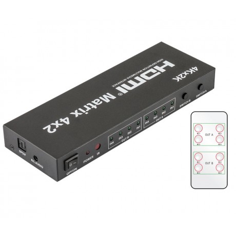 ACTVH004 Switch HDMI 4 Entradas 2 Salida con telemando de Nimo