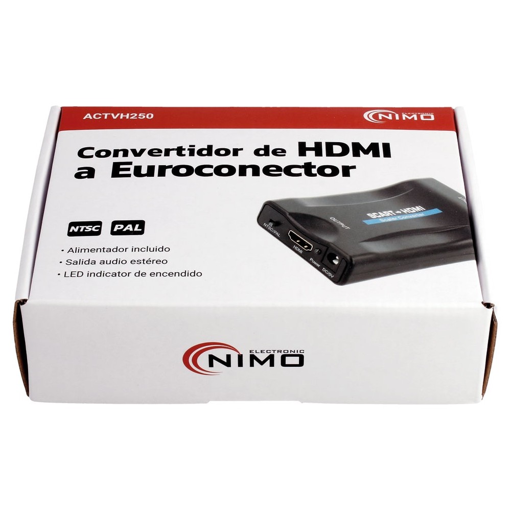 Adaptador de euroconector HDMI con cables HDMI y euroconector