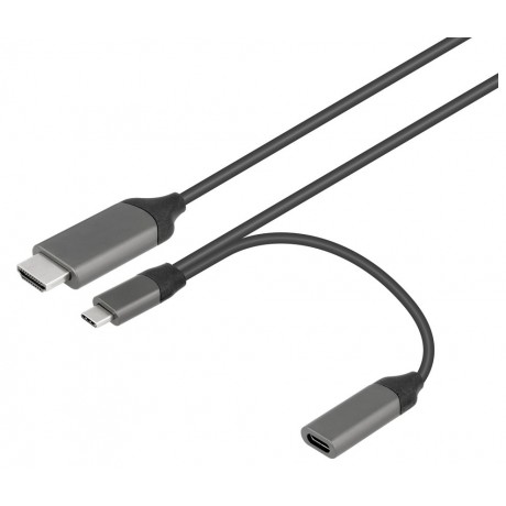 WIR1741 Cable adaptador USB C 3.1 Macho y Hembra a HDMI 4K