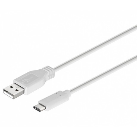 WIR965 Conexión USB-C macho-macho USB-A 2.0 Blanco de 1.0m
