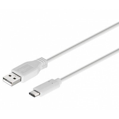WIR967 Conexión USB-C macho-macho USB-A 2.0 Blanco de 2.0m