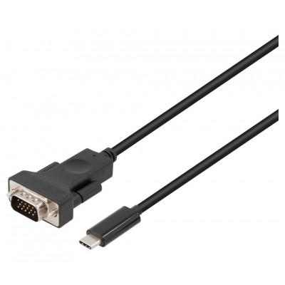 WIR1748 Cable adaptador USB-C Macho a VGA Macho 1080P 60Hz