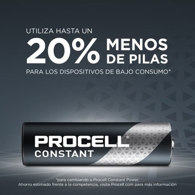 Pila alcalina PROCELL Constant Power Industrial By DURACELL LR6, AA (caja 10 unidades)