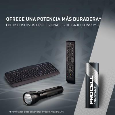 Pila alcalina PROCELL Constant Power Industrial By DURACELL LR6, AA (caja 10 unidades)