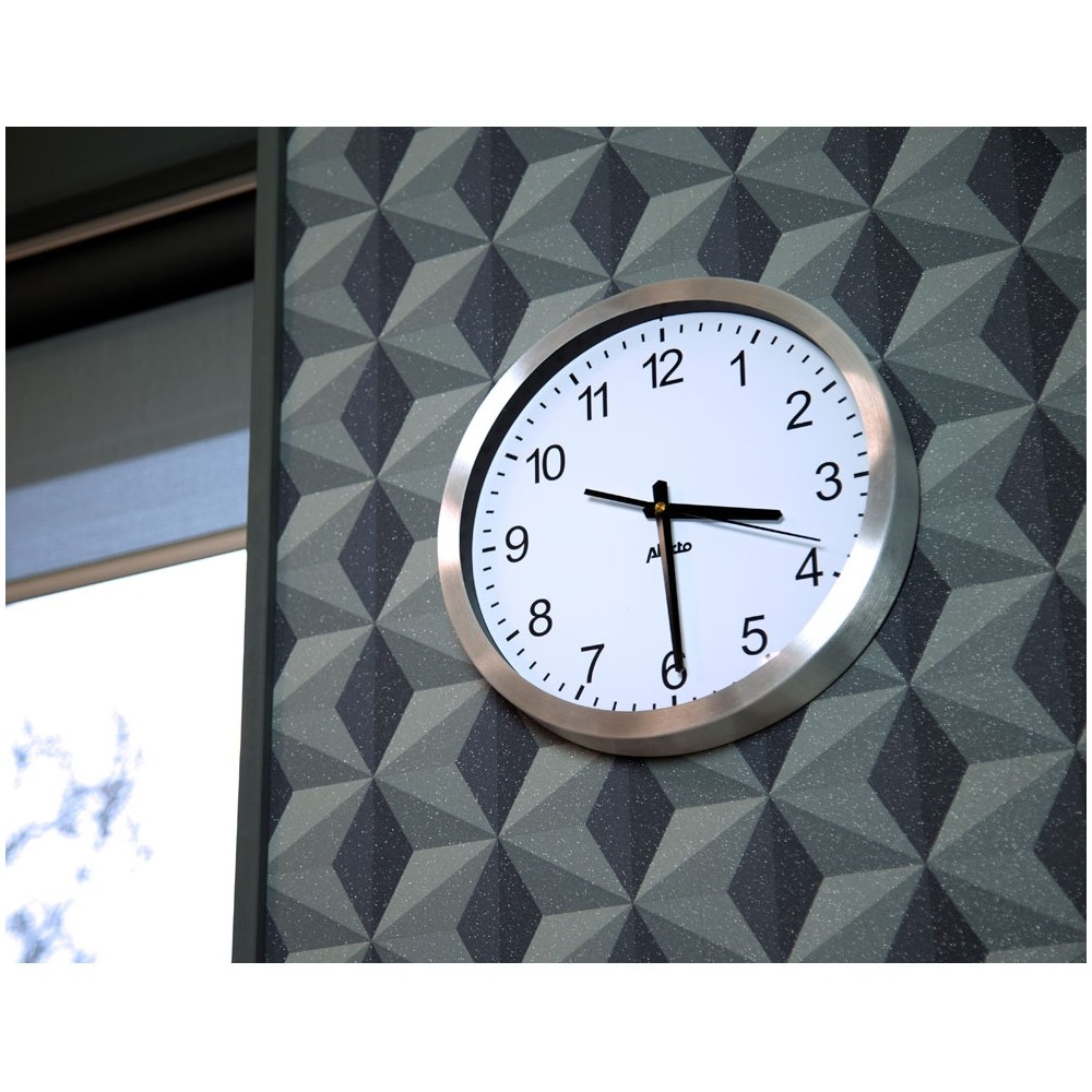 Reloj de pared adhesivo Aurea 200M de metacrilato plata, Ø90/100 cm — Qechic