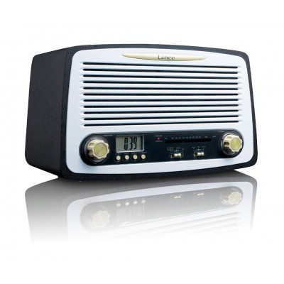 SR-02GY Radio de diseño clásico retro con despertador de Lenco