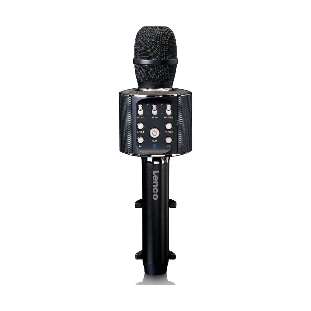 BMC-180BK Micrófono bluetooth con altavoz y luces para karaoke de Lenco