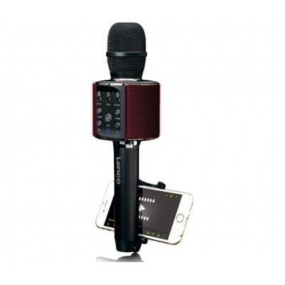 BMC-180BK Micrófono bluetooth con altavoz y luces para karaoke de Lenco