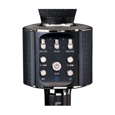 BMC-180BK Micrófono bluetooth con altavoz y luces para karaoke de Lenco