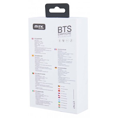 Auricular Bluetooth Tie para 2 Dispositivos de BTS, Marcación por Voz y Función Rellamada, Azul CT747 AZ