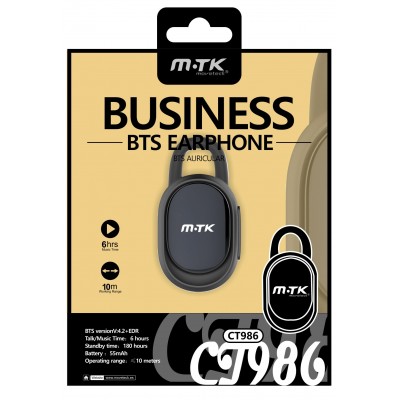 CT986 NE Auriculares Bluetooth Lock, función Rellamada , Negro